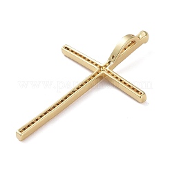 Brass Micro Pave Cubic Zirconia Pendants&nbsp;ZIRC-G157-16G-04