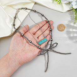 CCB Zinc Alloy and Synthetic Stone Bowknow Necklace&nbsp;NJEW-WH0040-01B