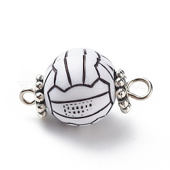 Acrylic Basketball Connector Charms&nbsp;PALLOY-JF01869-02