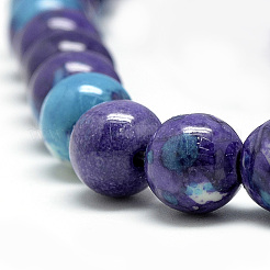 Synthetic Ocean White Jade Beads Strands&nbsp;G-S254-6mm-C06