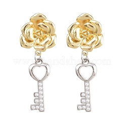 Brass Stud Dangle Earrings&nbsp;EJEW-G471-35GP