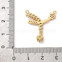 Brass Micro Pave Cubic Zirconia Pendants&nbsp;KK-P308-75G