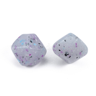 Marbled Stone Style Opaque Acrylic Beads&nbsp;OACR-G009-02D-1