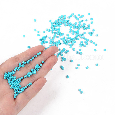 Baking Paint Glass Seed Beads&nbsp;SEED-US0003-3mm-K10-1