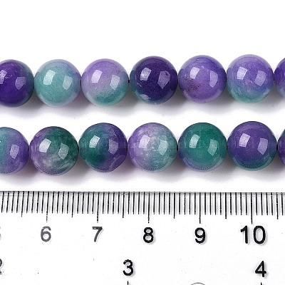 Dyed Natural White Jade Beads Strands&nbsp;G-T138-10mm-210-8-1
