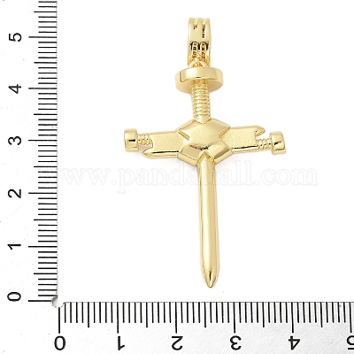 Brass Micro Pave Cubic Zirconia Pendants&nbsp;KK-P293-08G-1
