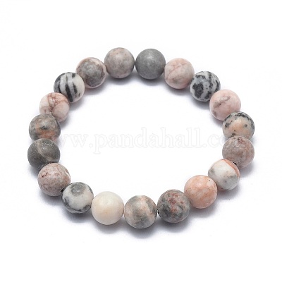 Natural Zebra Jasper Bead Stretch Bracelets&nbsp;BJEW-K212-B-035-1