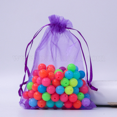 Rectangle Organza Drawstring Bags&nbsp;CON-PW0001-054B-19-1