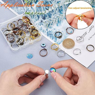 Brass Pad Ring Base Findings&nbsp;EC022-1
