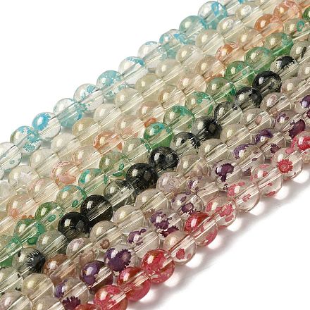 Baking Paint Glass Bead Strands DGLA-Z001-02A-1