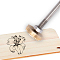 Stamping Embossing Soldering Brass with Stamp, for Cake/Wood, Flower Pattern, 30mm