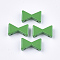 Spray Painted Alloy Multi-Strand Links, For Tile Elastic Bracelets Making, Bowknot, Sea Green, 8x13x4mm, Hole: 1mm