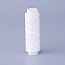 Waxed Polyester Cord, Micro Macrame Cord, for Leather Project, Bracelet Making, Shoe Reparing, Bookbinding, Flat, White, 0.8mm, about 32.8 yards(30m)/roll