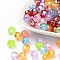 Eco-Friendly Transparent Acrylic Beads, Faceted, Round, AB Color, Mixed Color, 8mm, Hole: 1.5mm, about 2000pcs/500g