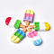 Resin Cabochons, Ice Cream, Mixed Color, 27~28x12x4mm