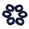 Acrylic Linking Rings, Quick Link Connectors, For Jewelry Chains Making, Imitation Gemstone Style, Dark Blue, 51.5x45x3.5mm, Hole: 23x16mm, about: 78pcs/500g