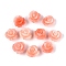 Synthetic Coral Beads, Dyed, Flower, Light Salmon, 10x10.5x8mm, Hole: 1mm