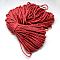 7 Inner Cores Polyester & Spandex Cord Ropes, with Patterns, for Rope Bracelets & Shoe Lace Cord Making, FireBrick, 4mm, about 109.36 yards(100m)/bundle, 420~500g/bundle