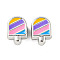 CCB Plastic Large Hole Beads, with Enamel, Ice Cream, 13x10x7mm, Hole: 4mm