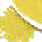 6/0 Transparent Glass Seed Beads, Round, Yellow, 4x3mm, Hole: 1mm, about 4500pcs/bag