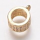 Brass Cubic Zirconia Tube Bails&nbsp;KK-P134-63G-1