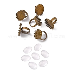 DIY Antique Bronze Brass Pad Ring Making&nbsp;RJEW-MSMC002-09