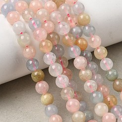 Natural Morganite Beads Strands&nbsp;G-R446-6mm-07