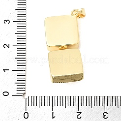 Brass Micro Pave Cubic Zirconia Pendants&nbsp;KK-H267-016G