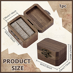 Rectangle Wood Championship Rings Display Boxes&nbsp;CON-WH0089-120