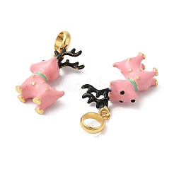 Christmas Rack Plating Brass Pendants&nbsp;KK-M245-02G