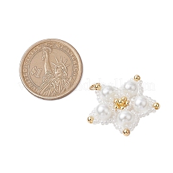 Glass Seed Beaded Star Pendants&nbsp;PALLOY-MZ00524-02