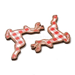 Single Face Christmas Printed Wood Big Pendants&nbsp;WOOD-D025-12