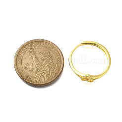 Brass Adjustable Rings for Women&nbsp;RJEW-R005-05G
