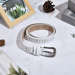 Leather Hollow Chain Belts for Man&nbsp;AJEW-WH20070-165C