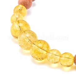 Natural Mixed Gemstone Beaded Stretch Bracelet&nbsp;BJEW-JB07731