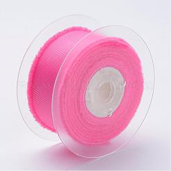 Polyester Frayed Grosgrain Ribbons&nbsp;ORIB-N0002-38mm-09