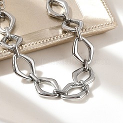 304 Stainless Steel Rhombus Link Chains Bracelets for Men & Women&nbsp;BJEW-D042-49P