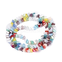 Electroplate Transparent Glass Beads Strands&nbsp;EGLA-Q139-01A-M02