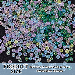 5040Pcs 6 Colors Luminous Bubble Micro Beads&nbsp;SEED-PH0002-66