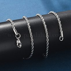 Non-Tarnish 304 Stainless Steel Rope Chain Necklaces&nbsp;NJEW-F226-03P-03
