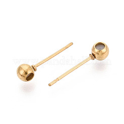 304 Stainless Steel Stud Earring Findings&nbsp;STAS-F329-01A-G