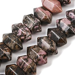 Natural Rhodonite Double Terminated Point Beads Strands&nbsp;G-T142-95