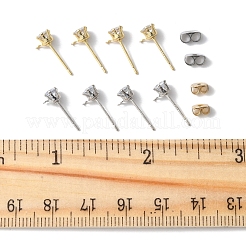 16Pcs Brass Stud Earring Findings&nbsp;KK-FS0001-58