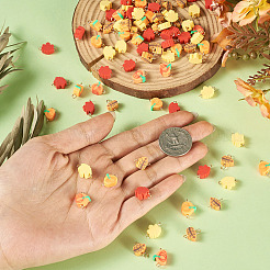 100Pcs Autumn Theme Handmade Polymer Clay Connector Charms&nbsp;PALLOY-TAC0251