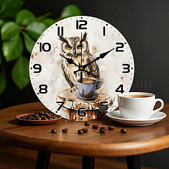 MDF Printed Wall Clock&nbsp;HJEW-WH0058-115