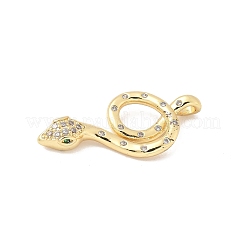 Brass Micro Pave Cubic Zirconia Pendants&nbsp;KK-D353-02G