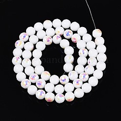 Electroplate Opaque Glass Beads Strands&nbsp;EGLA-N024-01A-A01