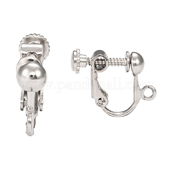 Brass Screw On Clip-on Earring Dangling Charms Pendants Setting Findings&nbsp;KK-M019-01P