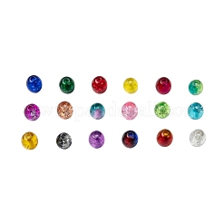18 Colors Transparent Crackle Glass Beads&nbsp;CCG-X0011-02-6x8mm