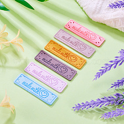 42Pcs 6 Colors Microfiber Label Tags&nbsp;DIY-TA0012-18